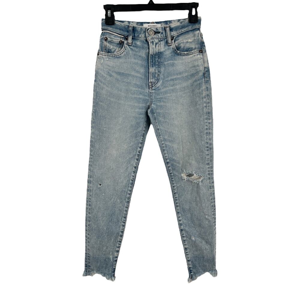 Moussy Vintage jeans Verna skinny high rise light blue size 24 - Picture 2 of 7